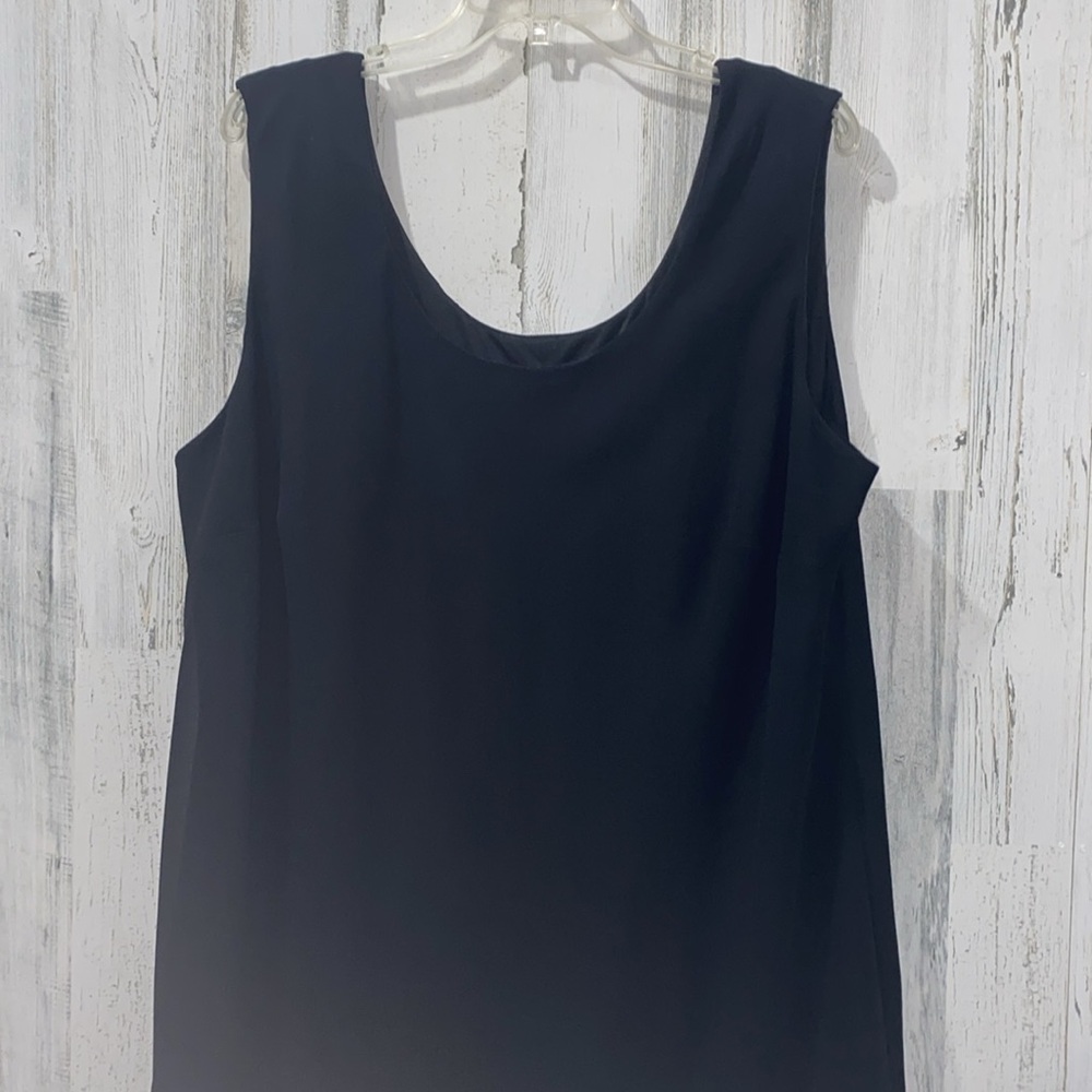 0701 Dana Kay Black Sleeveless Sheath Dress with Ruffled Hem - Picture 3 of 6